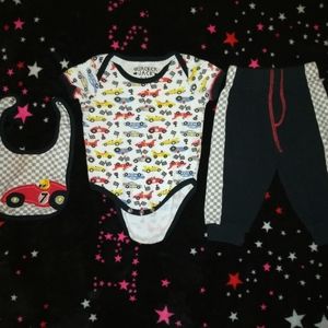 Baby Quacker Jack Race Car Outfit NWOT